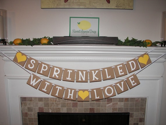 Sprinkled With Love Banner Baby Sprinkle Decoration Decor Etsy