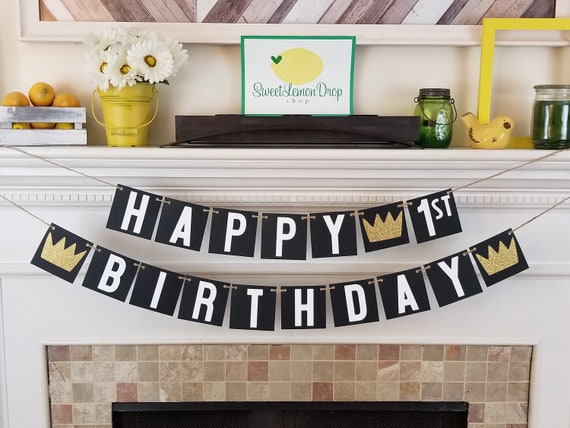 Wild One Birthday Banner Decorations First Birthday Decor