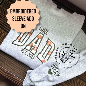 ADD ON |  Embroidered Sleeve Sweatshirt add on. Does NOT include Sweatshirt, Sweatshirt must be purchased separately!