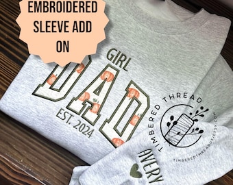 ADD ON |  Embroidered Sleeve Sweatshirt add on. Does NOT include Sweatshirt, Sweatshirt must be purchased separately!