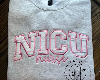 NICU Nurse Baby Hospital Blanket Keepsake Sweatshirt replica, Gift For Nurse, Newborn Keepsake Crewneck, Fabric is provided.
