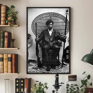 Huey P Newton Black Panther Party Poster Print American Marxist