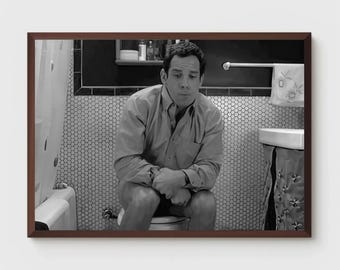 Funny Bathroom Movie Poster: Humorous Toilet Photography Print