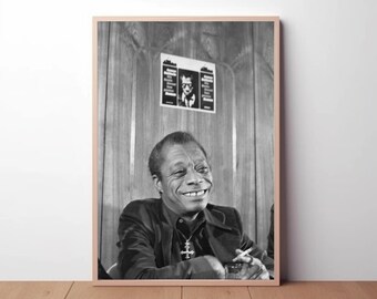 James Baldwin Black and White Photo Print: American Civil Rights Activist