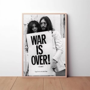 War is Over Poster: John Lennon & Yoko Ono Vintage Photography