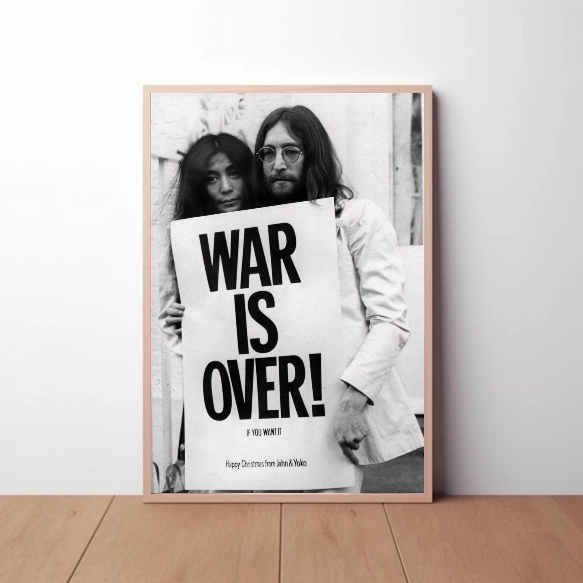 War is Over Poster: John Lennon & Yoko Ono Vintage Photography - Etsy
