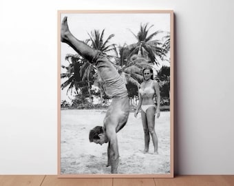 Sean Connery 007 Tryck: James Bond Dr. No Beach Photography