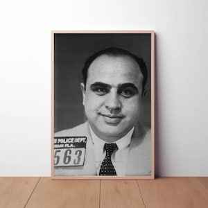 Al Capone American gangster Scarface Poster Print Prohibition Ära Vintage Fotografie Wand Retro Kunst Home Office Decor