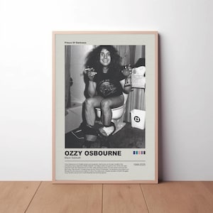 Rock n Roll Music Funny bathroom Poster Print, Toilet Photography black and white, prince of darkness Vintage Wall Art, Music Fan Gift image 2
