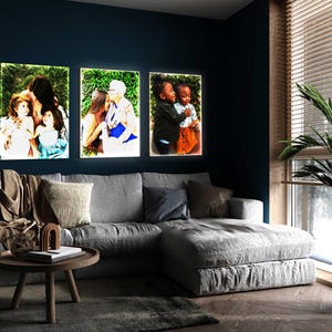 Personalised LED Illuminated Canvas Light Box, Home Décor Wall Art, Pictures Gifts, Lamp, Printing Service Any photo to canvas, Wall Décor