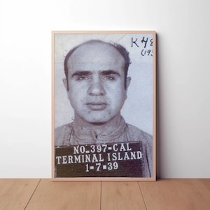 Al Capone American gangster Scarface Poster Print Prohibition Ära Vintage Fotografie Wand Retro Kunst Home Office Decor