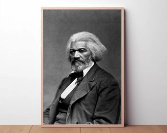 Póster de Frederick Douglass: Impresión fotográfica vintage en blanco y negro