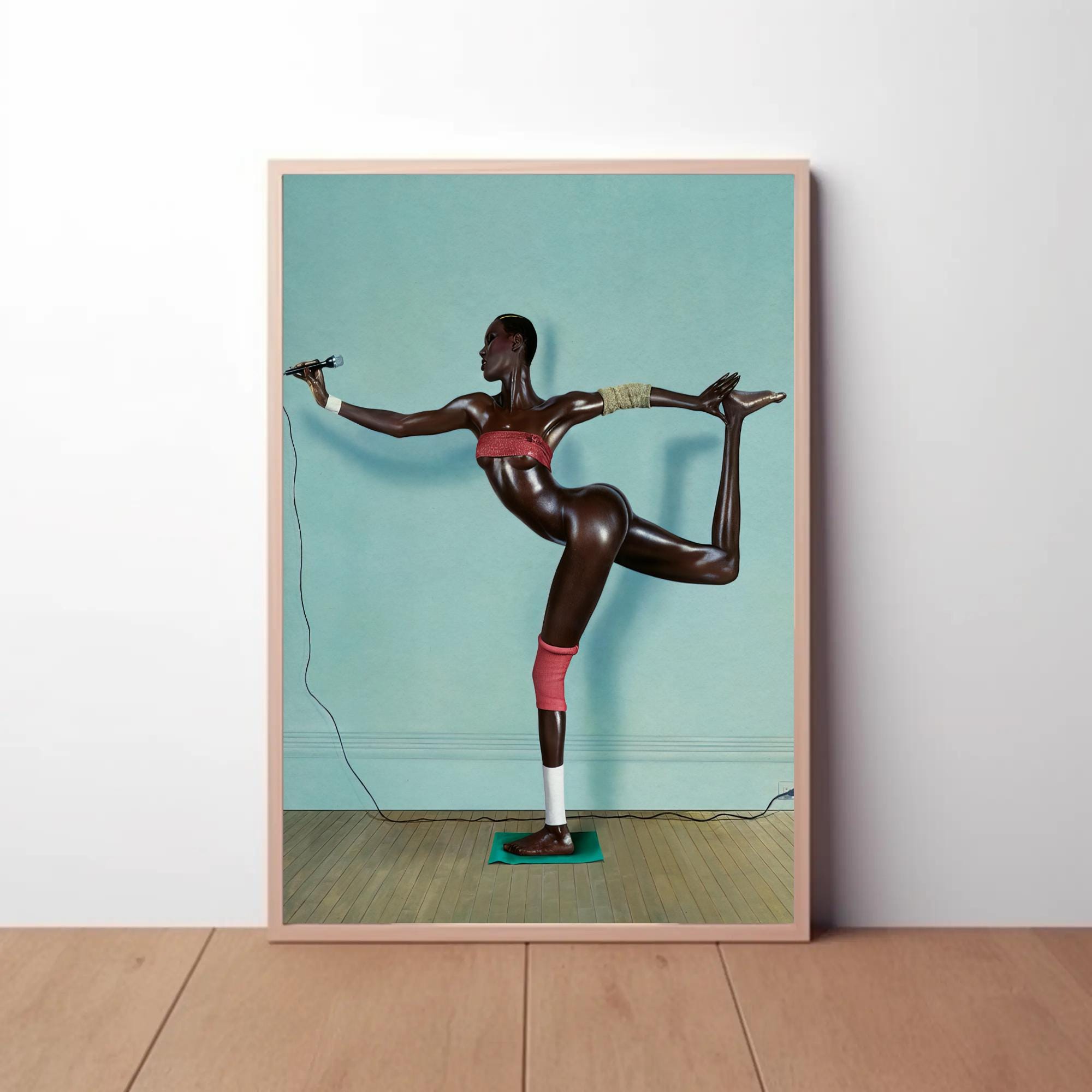 Grace Jones Island Life Print photo, singer Black and White Wall Art, Fashion Home decor Vintage Photography Prints, Museum Premium Quality
