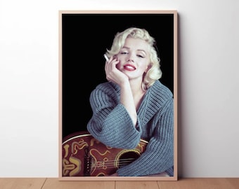 Marilyn Monroe-affisch: Vintage modefotografi väggkonst