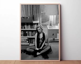 Marilyn Monroe-affisch: Vintage svartvit modefotografi