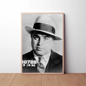 Al Capone American gangster Scarface Poster Print Prohibition Ära Vintage Fotografie Wand Retro Kunst Home Office Decor