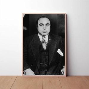 Al Capone American gangster Scarface Poster Print Prohibition Ära Vintage Fotografie Wand Retro Kunst Home Office Decor