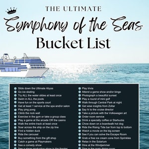 AFDRUKBAAR Symphony of the Seas-rondvaartactiviteitenblad - Royal Caribbean Cruise Planner