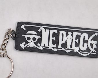 One Piece Anime Name Logo Keychain 3d Printed Fandom Accessory