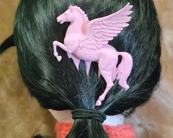 Pink Pegasus Hair Comb 3D Printed Pastel Fantasy Creature Hair Accessory