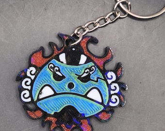 Hologram Jinbe First Son of the Sea Roger Straw Hats Keychain 3D Printed Anime Accessory