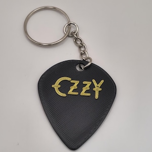 Ozzy Osbourne Guitar Pick Hologram Keychain