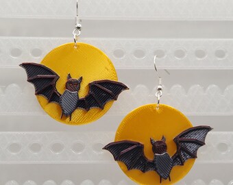 幽霊コウモリのダングル | ゴーストグリッターコウモリハロウィン