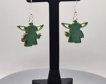 Holografiska Grogu-örhängen: 3D-printade Star Wars-smycken
