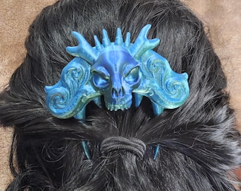 3D Printed Dragon Skull Hair Comb - Fantasy Gothic Accessory
