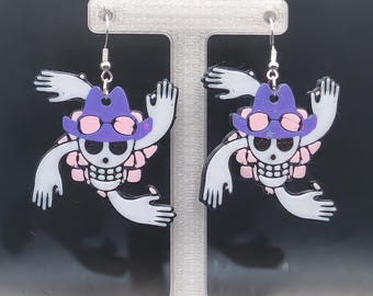 Hologram Nico Robin Demon Child One Piece Earrings | 3D Printed Accessory