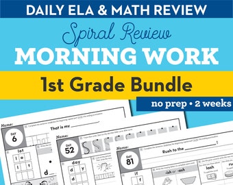 1st Grade Daily Spiral Review Worksheets Educational - Etsy