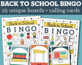 Back to School Printable Bingo Game