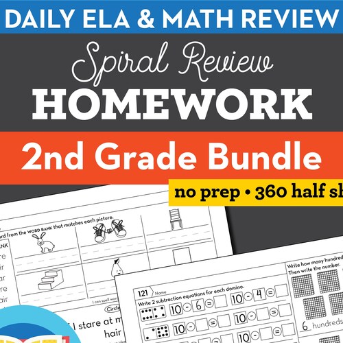 1st Grade Math and Reading Homework Worksheets Educational - Etsy