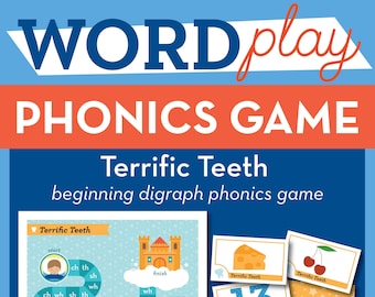 Terrific Teeth Game - Phonics Digraph Letter Sound Printable Game, Educational Activity, Home Learning, Homeschool, Reading Printable