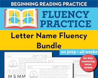 Letter Name Fluency Practice, Alphabet ABC (Digital Download)