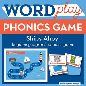 Ships Ahoy Game Phonics Digraph Letter Sound Printable Game, Educational Activity, Home Learning, Homeschool, Reading Printable image 1