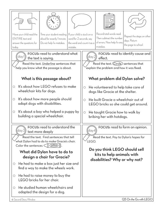 4th grade printable fluency and reading comprehension passages etsy ireland