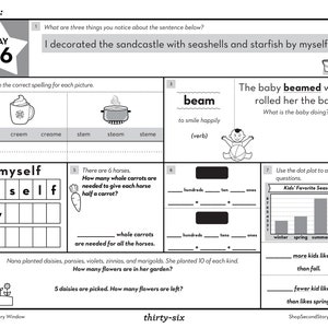 2nd Grade Summer Review Worksheets Printable End of Year Cumulative Review Before 2nd Grade image 10