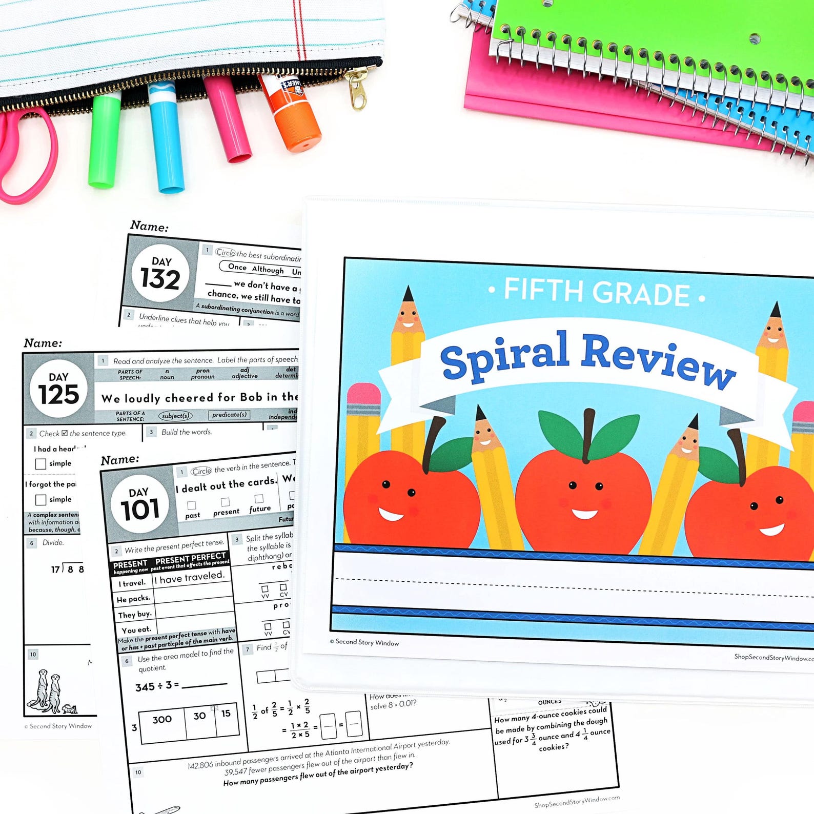 5th Grade Math & Reading Worksheets for Daily Practice, Homeschool, and ...