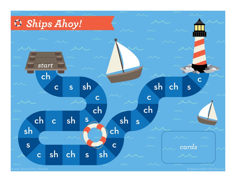 Ships Ahoy Game Phonics Digraph Letter Sound Printable Game, Educational Activity, Home Learning, Homeschool, Reading Printable image 4