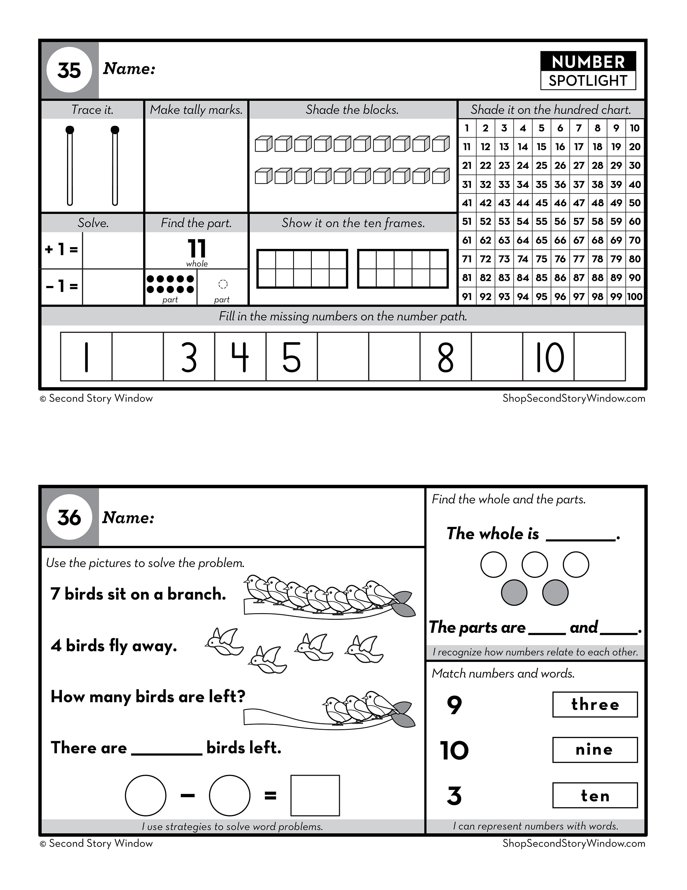 1st Grade Math and Reading Homework Worksheets Educational - Etsy