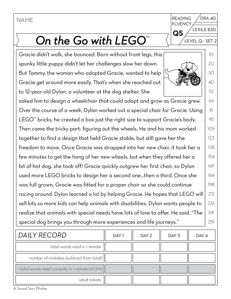 4th Grade Printable Fluency And Reading Comprehension Passages Etsy