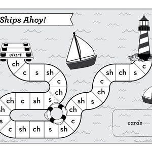 Ships Ahoy Game Phonics Digraph Letter Sound Printable Game, Educational Activity, Home Learning, Homeschool, Reading Printable image 6