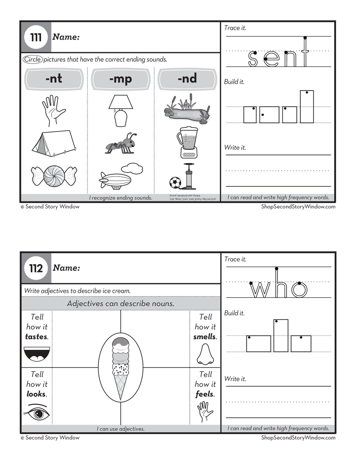 1st Grade Math and Reading Homework Worksheets Educational - Etsy