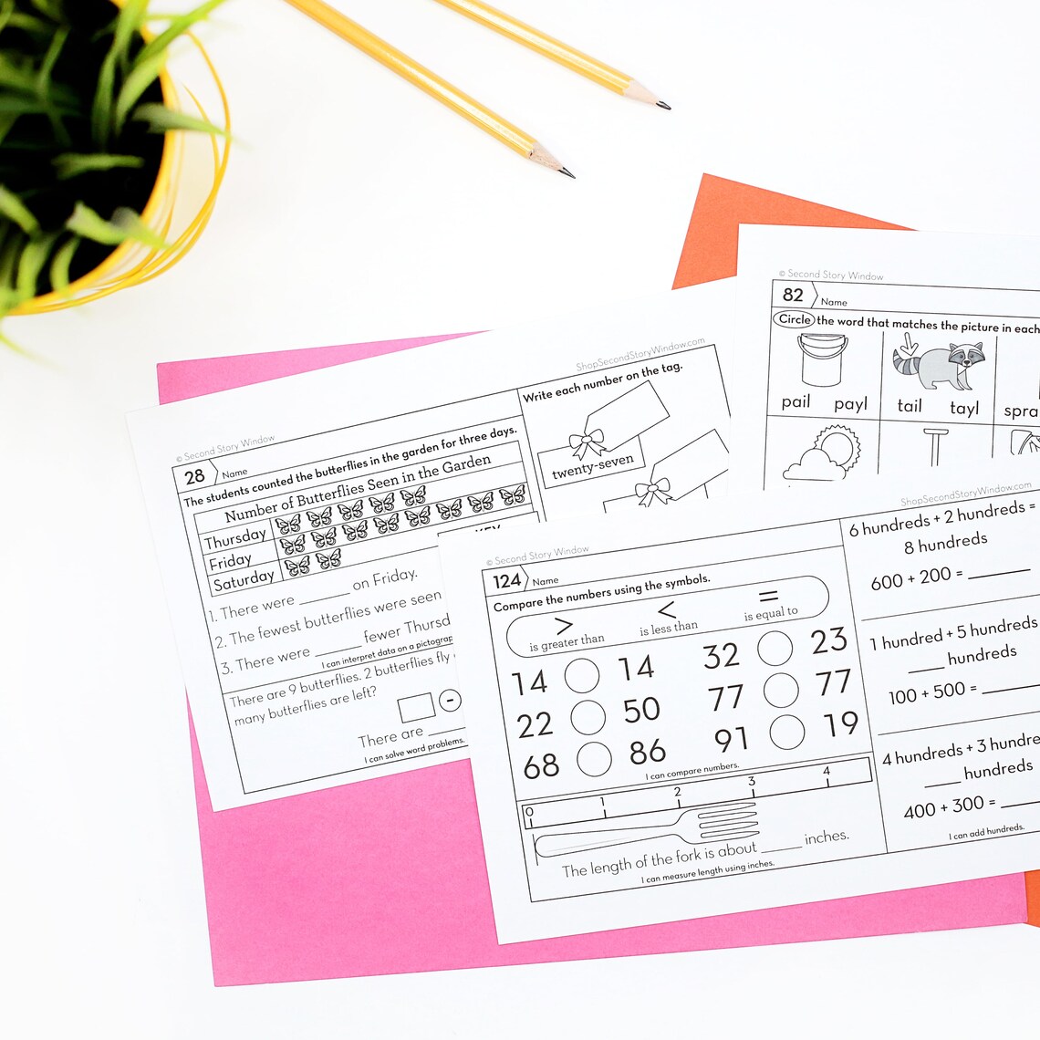 2nd Grade Math and Reading Homework Educational Activity - Etsy