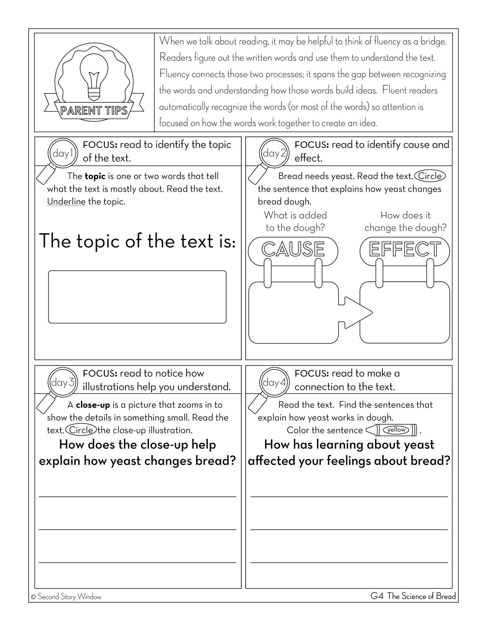 2nd Grade Reading Fluency Worksheets