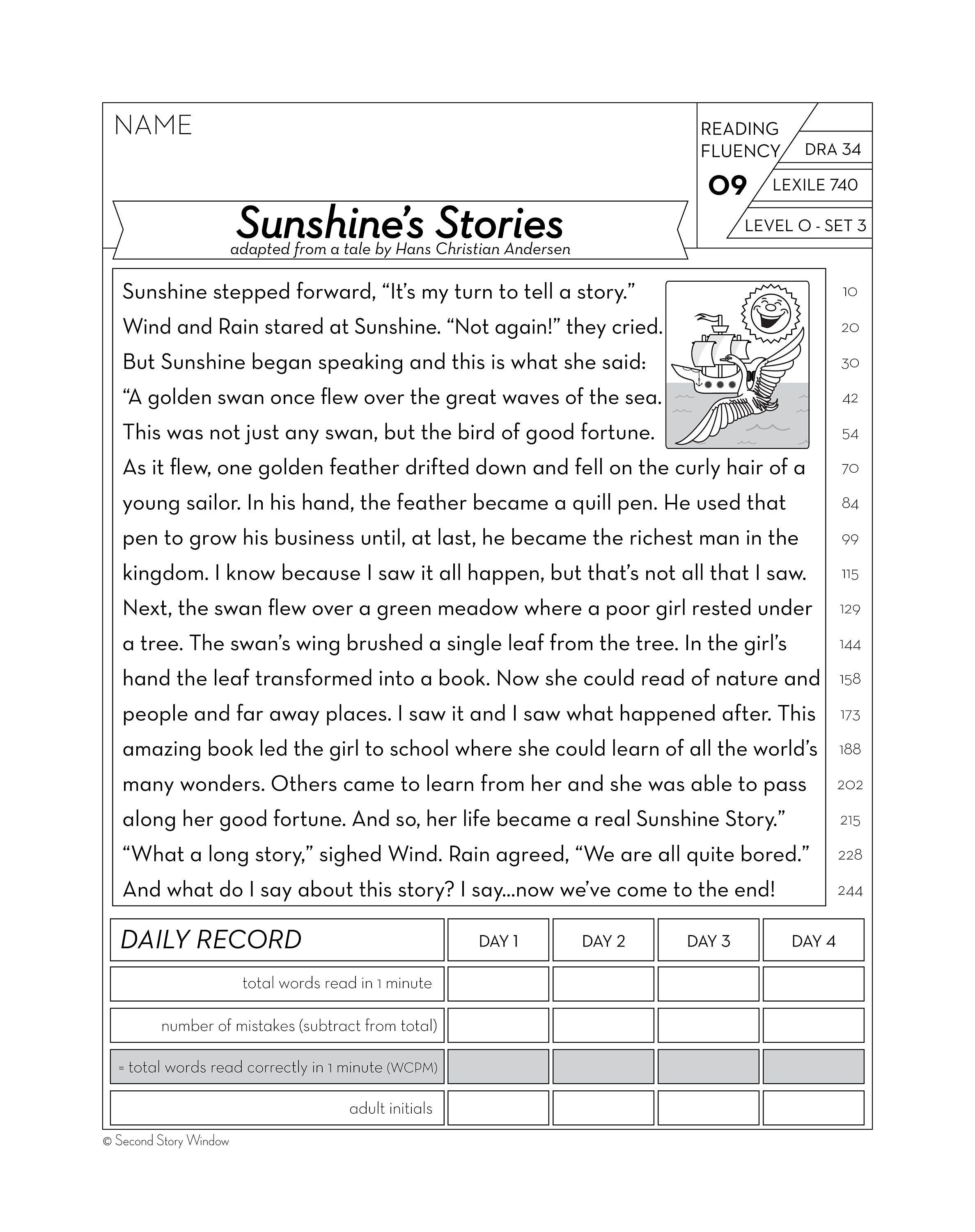 4th Grade Printable Fluency And Reading Comprehension Passages Etsy
