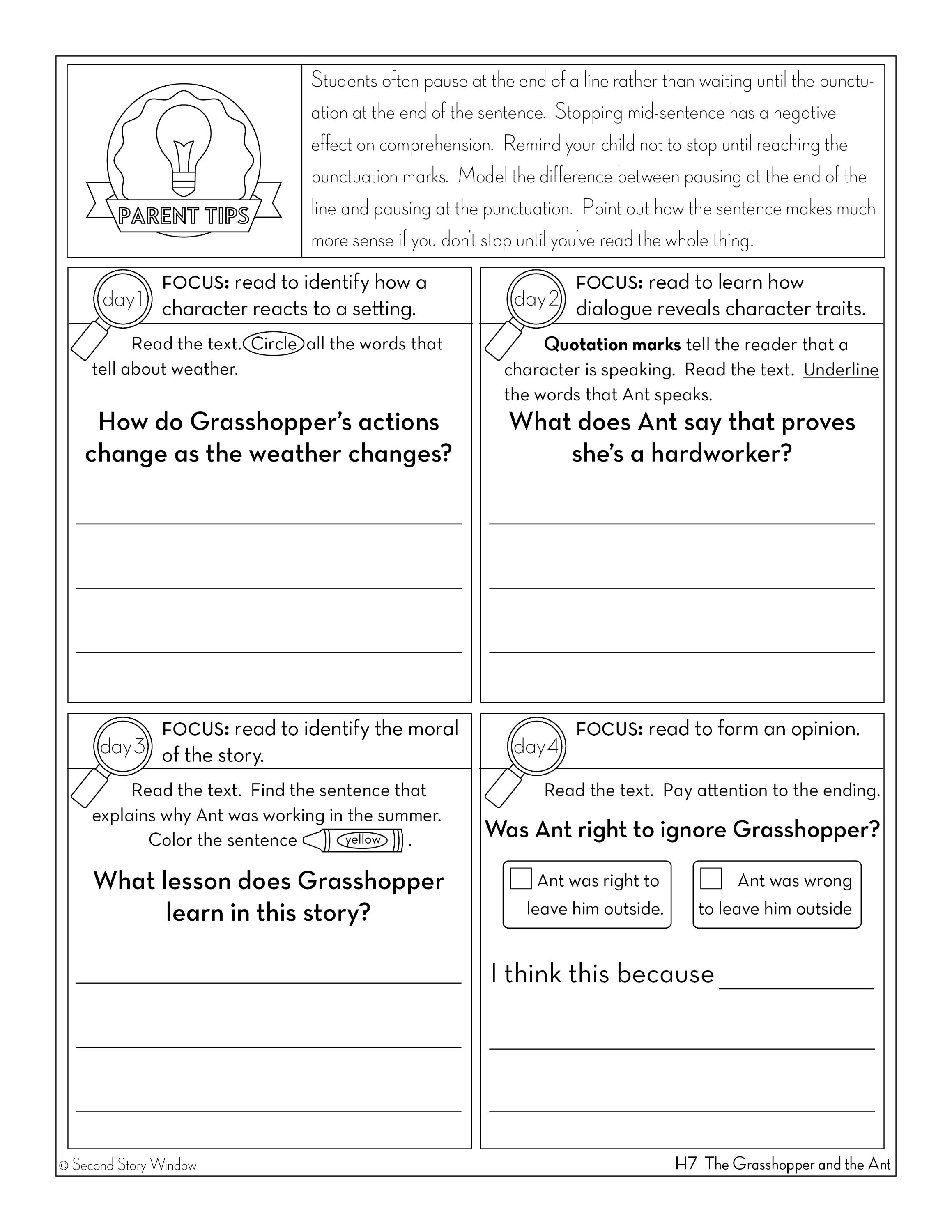 2nd Grade Printable Fluency and Reading Comprehension Passages for
