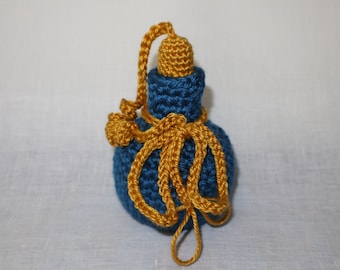 Patrón de ganchillo para bolsa de dados de botella de poción