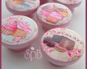 Items Similar To Pink Cupcake Drawer Knobs Kitchen Knobs Bakery